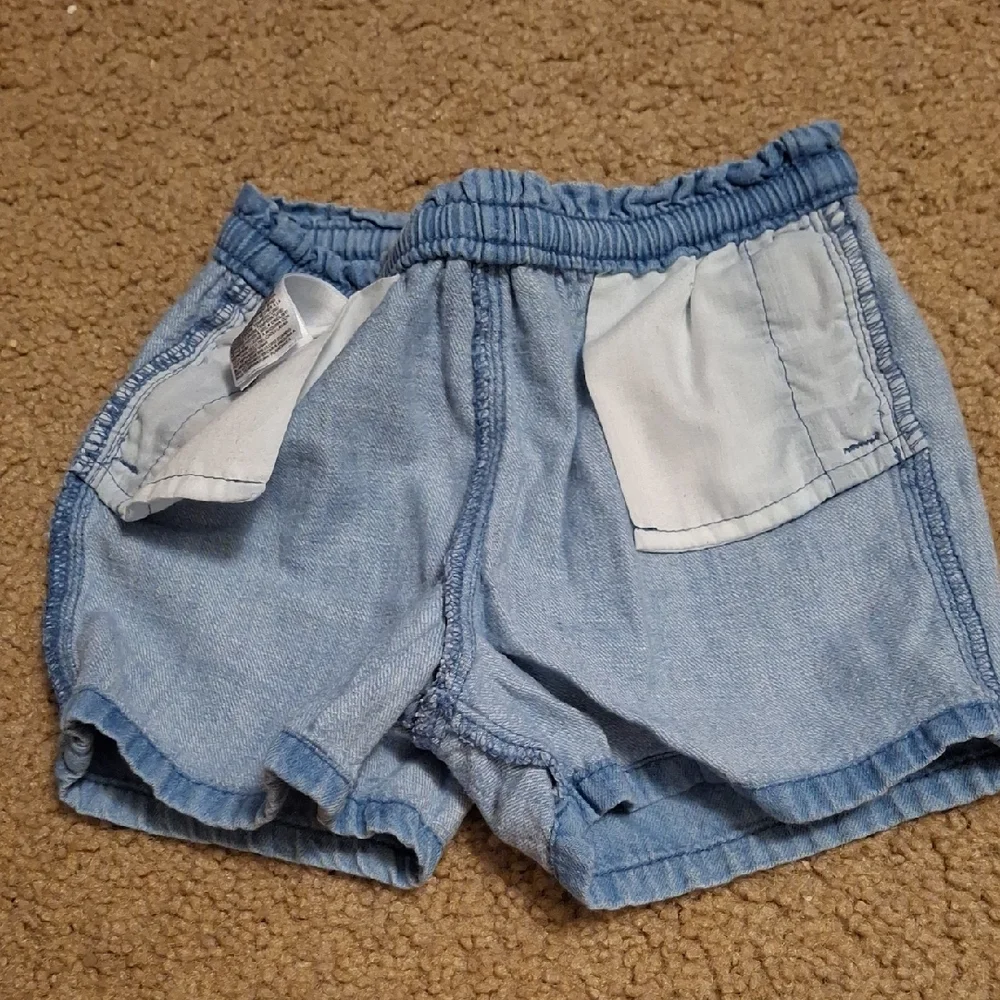Old Navy Blue Denim Shorts with Drawstring Tie